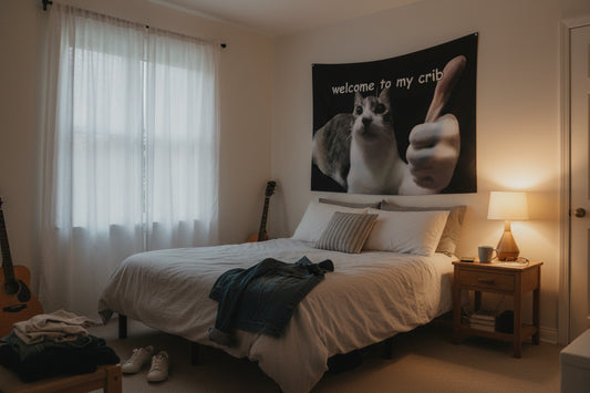 "Welcome to my crib" Tapestry