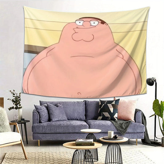 Peak Male Body Cartoon Tapestry