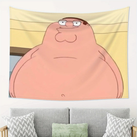 Peak Male Body Cartoon Tapestry
